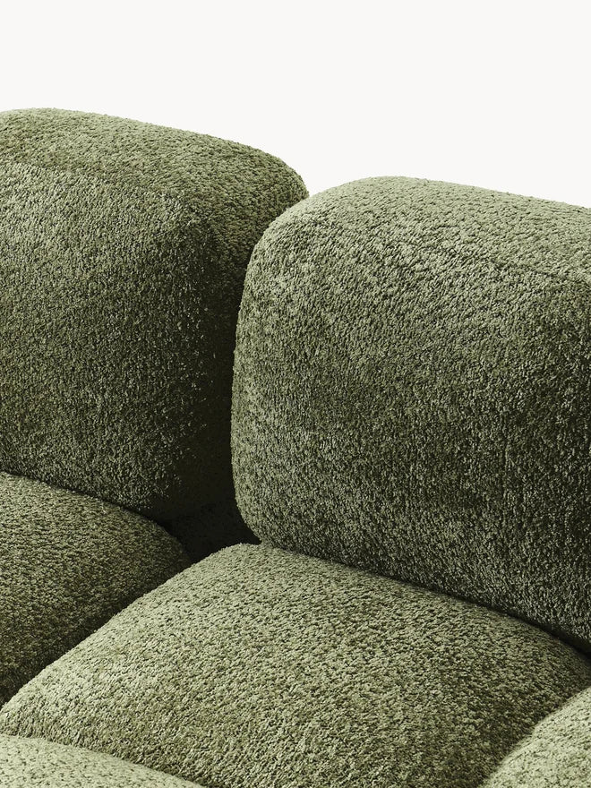 Tayla | Canapé modulable 4 places en peluche-bouclette