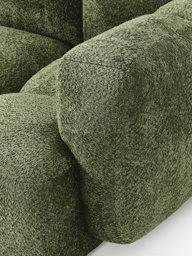 Tayla | Canapé modulable 4 places en peluche-bouclette