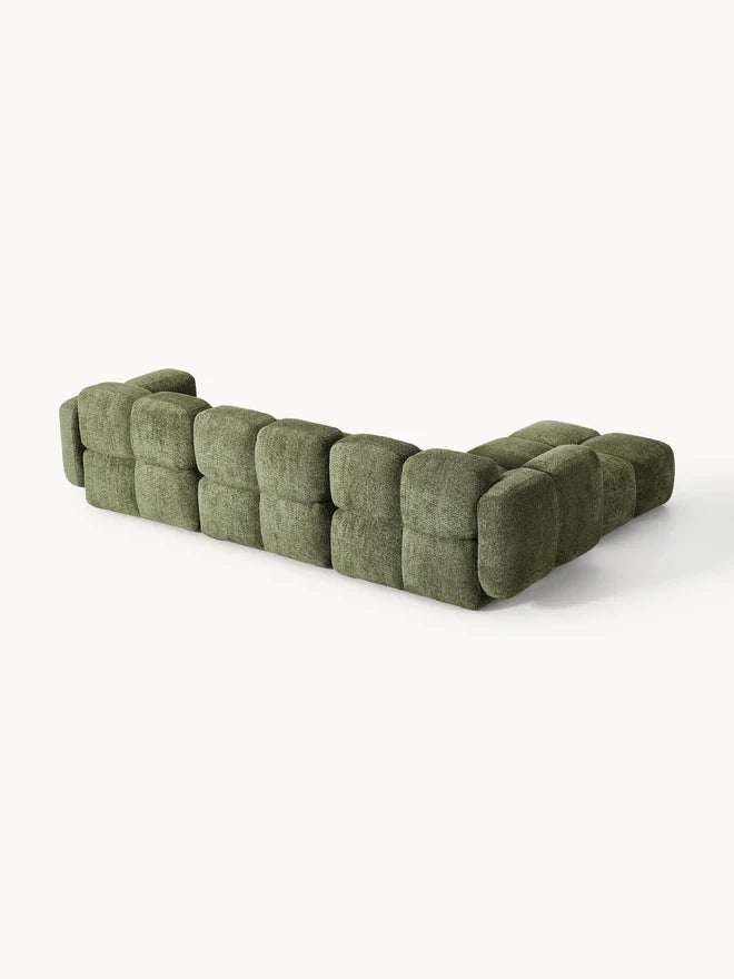 Tayla | Canapé modulable 4 places en peluche-bouclette